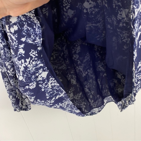 Laurie Felt Navy & White Tunic Top Cut Out Detail Lined Long Sleeve Sz 2X QVC - Picture 8 of 12